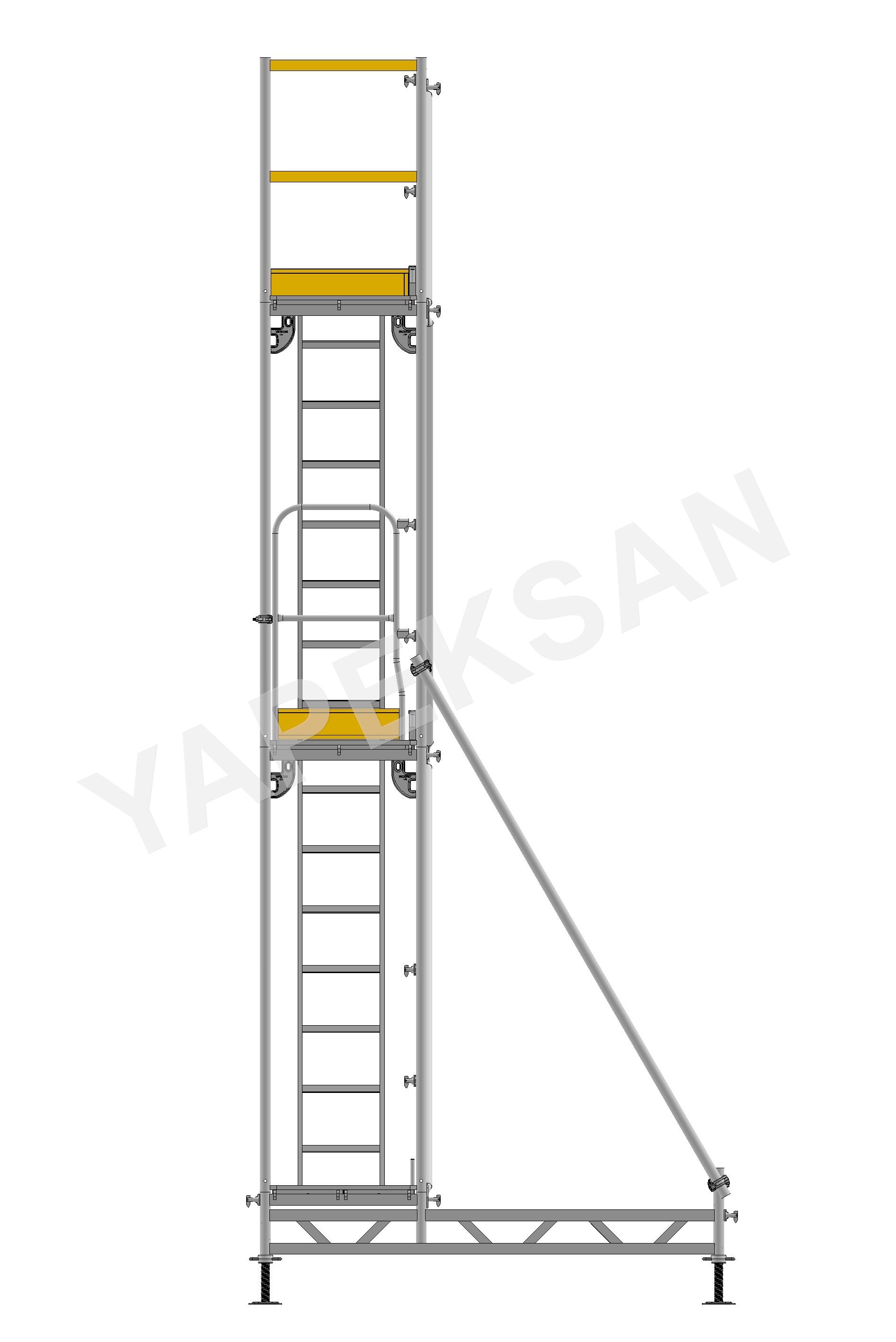 Panomod H Tip Çalışma İskele - Yakın çekim